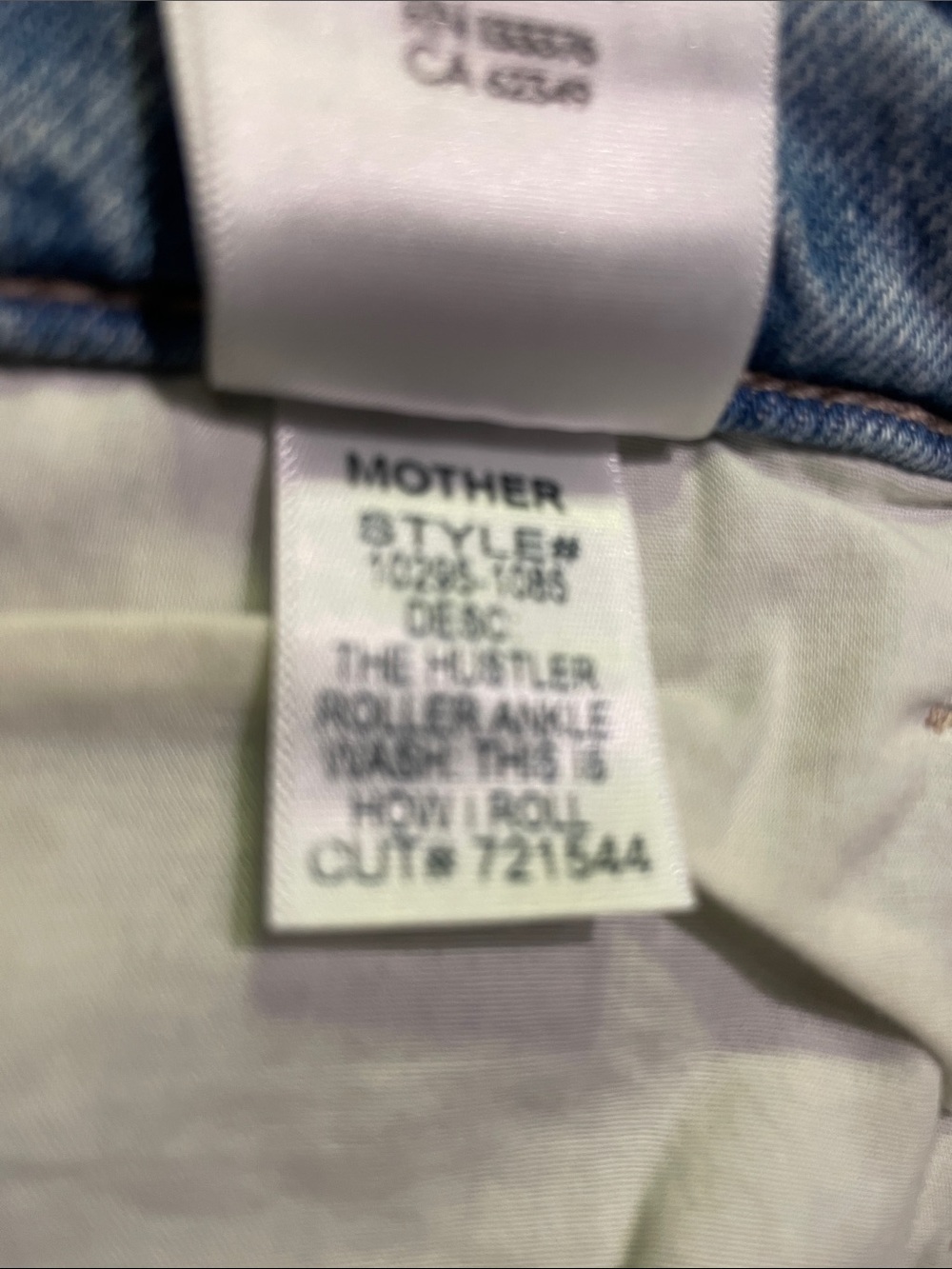 MOTHER “HUSTLER ROLLER ANKLE *WASH: THIS IS HOW I ROLL” *NWT $258.00 *SIZE 29 - Picture 9 of 14